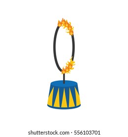 circus fire hoop icon vector illustration graphic design