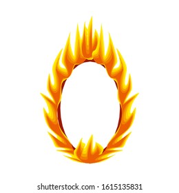Circus Fire Hoop isolated on a white background