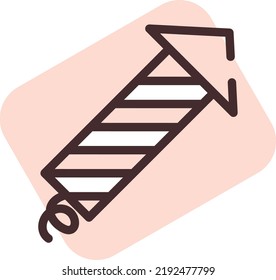 Circus firework, illustration, vector on a white background.