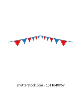 Circus flag graphic design template vector isolated