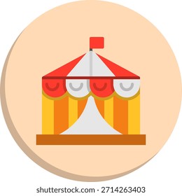 Ícone de Estilo de Círculo Plano de Circo