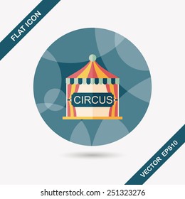 circus flat icon with long shadow,eps10