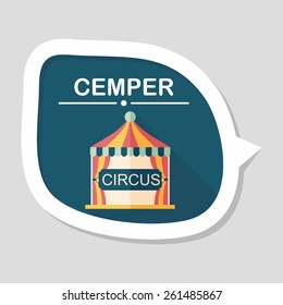 circus flat icon with long shadow,eps10