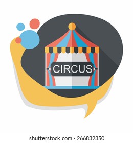 circus flat icon with long shadow,eps10