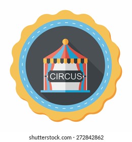circus flat icon with long shadow,eps10