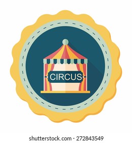 circus flat icon with long shadow,eps10