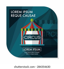 circus flat icon with long shadow,eps10