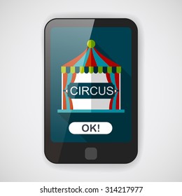 circus flat icon with long shadow,eps10