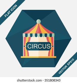 circus flat icon with long shadow,eps10