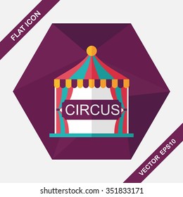 circus flat icon with long shadow,eps10