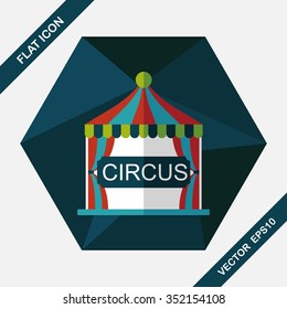 circus flat icon with long shadow,eps10