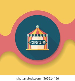 circus flat icon with long shadow,eps10