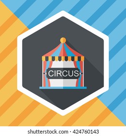 circus flat icon with long shadow,eps10