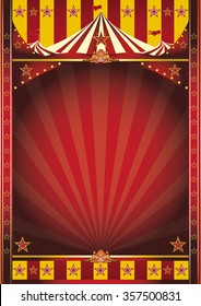 circus frame poster. A circus poster with a large frame for your message