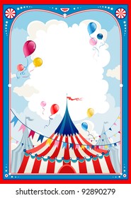 Circus frame with space for text