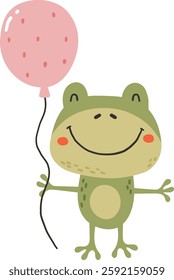 Circus frog animal, Circus isolated element, vector cartoon style, kids illustration