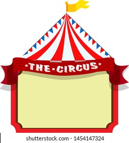 Circus, fun fair, amusement park theme template illustration