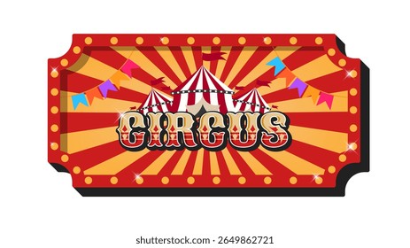 Circus, fun fair, amusement park theme template illustration
