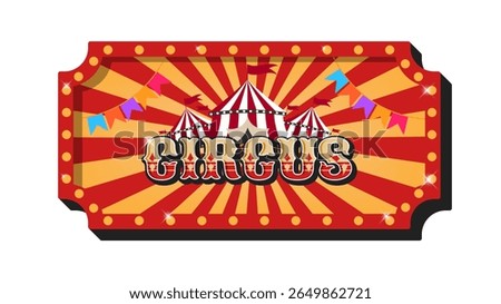 Circus, fun fair, amusement park theme template illustration