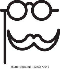 Icono de contorno de lentes de diversión de circo