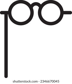 Icono de contorno de lentes de diversión de circo