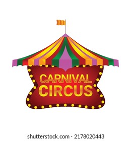 Circus funfair of carnival invitation background