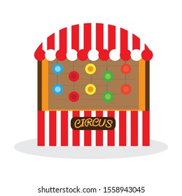 Circus game stand image. Carnival - Vector illustration