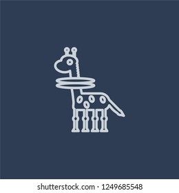 Circus Giraffe icon. Circus Giraffe linear design concept from Circus collection. Simple element vector illustration on dark blue background.