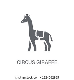 Circus Giraffe icon. Trendy Circus Giraffe logo concept on white background from Circus collection. Suitable for use on web apps, mobile apps and print media.