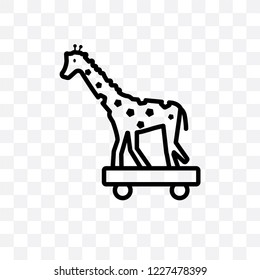 Circus Giraffe vector linear icon isolated on transparent background, Circus Giraffe transparency concept can be used for web and mobile