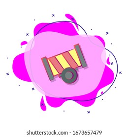Circus gun colored liquid bacdge icon. Simple color vector of circus icons for ui and ux, website or mobile application