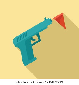 Icono de pistola de circo. Ilustración plana del icono del vector de armas de circo para el diseño web