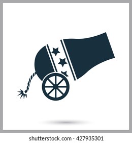 Circus gun icon on the background