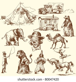 circus - hand drawn set