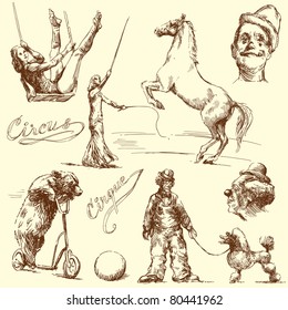 circus - hand drawn set