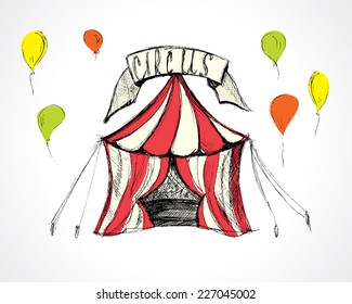 circus. handmade vector illustration eps8