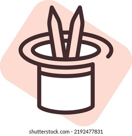 Circus hat, illustration, vector on a white background.