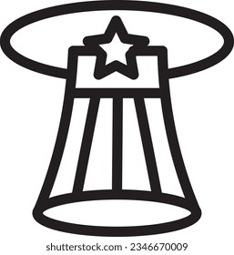 Circus Hat Magic Outline Icon