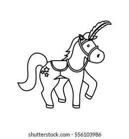 circus horse cartoon icon vector illustration graphic design