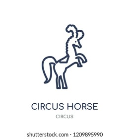 Circus Horse icon. Circus Horse linear symbol design from Circus collection. Simple outline element vector illustration on white background.