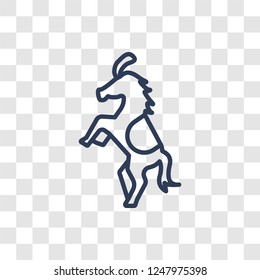 Circus Horse icon. Trendy linear Circus Horse logo concept on transparent background from Circus collection
