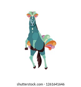 circus horse isolated icon