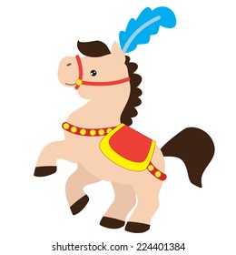 Circus horse vector illustration