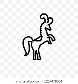Circus Horse vector linear icon isolated on transparent background, Circus Horse transparency concept can be used for web and mobile