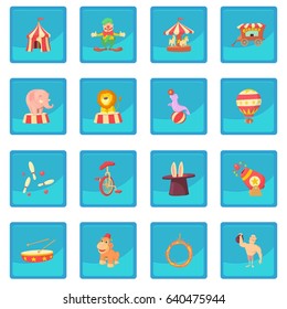 Circus icon blue app for any design vector illustration