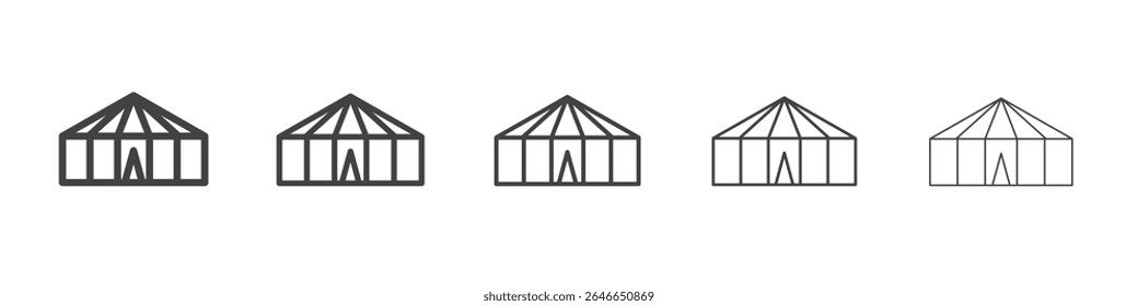 Circus icon flat simple outline logo