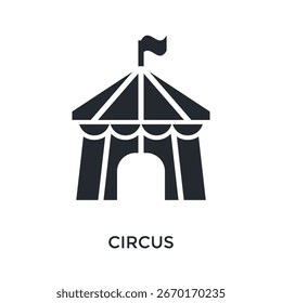Estilo De Glifo Do Ícone De Circo. Ilustração De Vetor Para Design Gráfico
