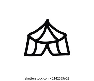 circus icon hand drawn design illustration,designed for web and app