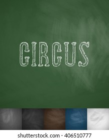 CIRCUS icon. Hand drawn vector illustration