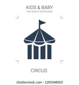 circus icon. high quality filled circus icon on white background. from kids baby collection flat trendy vector circus symbol. use for web and mobile